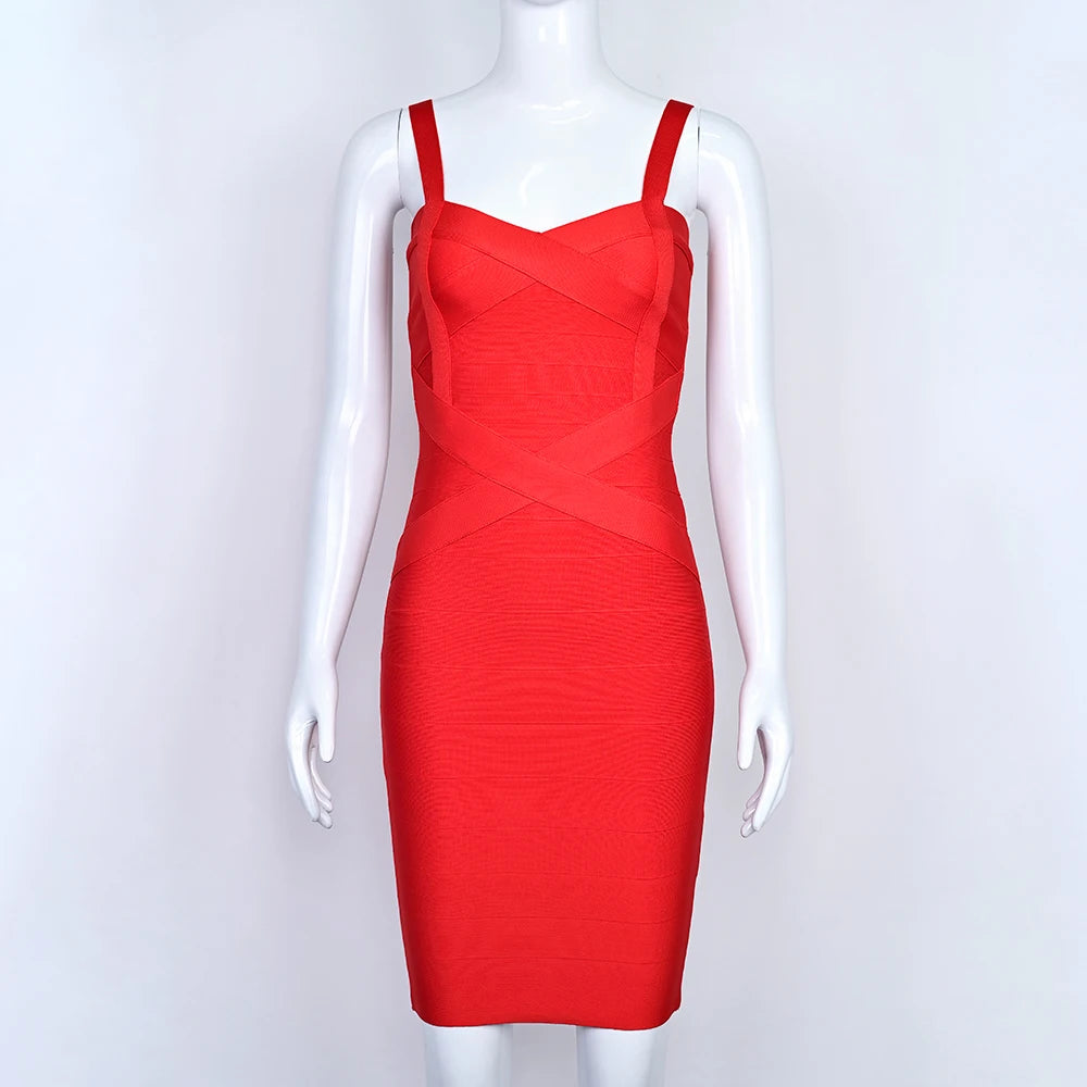 BEAUKEY Blue Mini Bandage Dress for Women XL