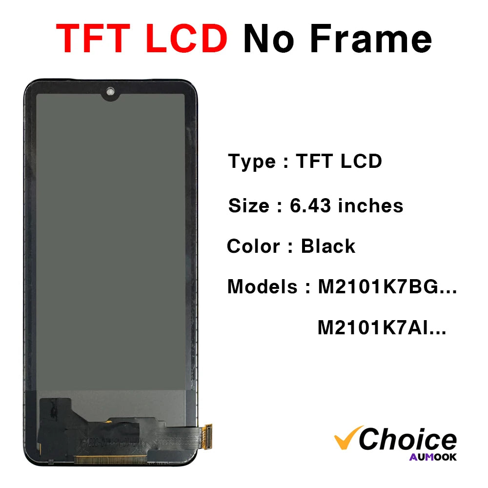 AMOLED LCD Display Touch Screen Digitizer for Redmi Note 10S