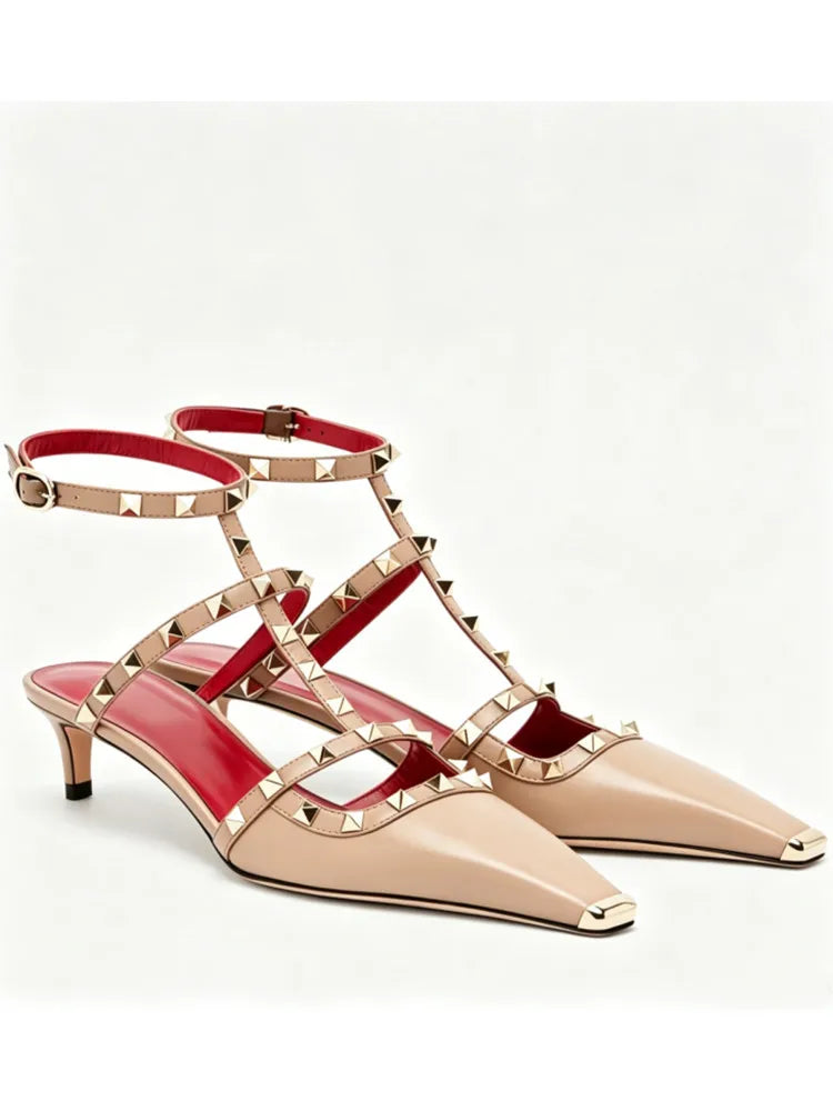 Summer High-Heeled Rivet Women's Sandals