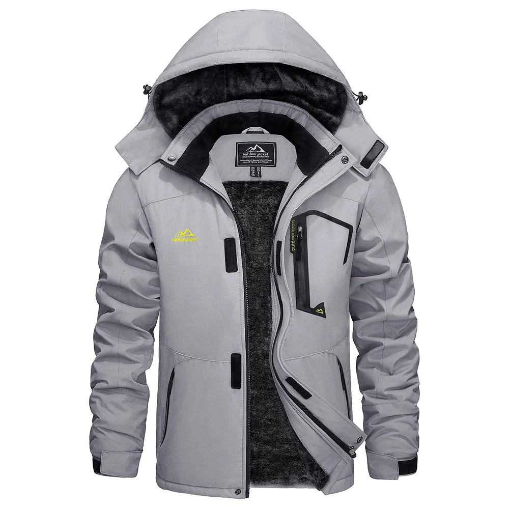 Men's Waterproof Fleece Ski Jacket Parka