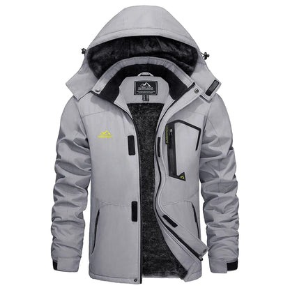 Men's Waterproof Fleece Ski Jacket Parka