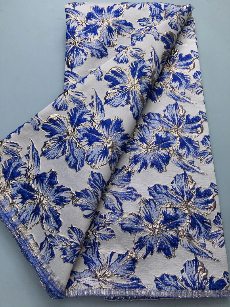 Nigerian Jacquard Brocade Lace Fabric 5 Yards