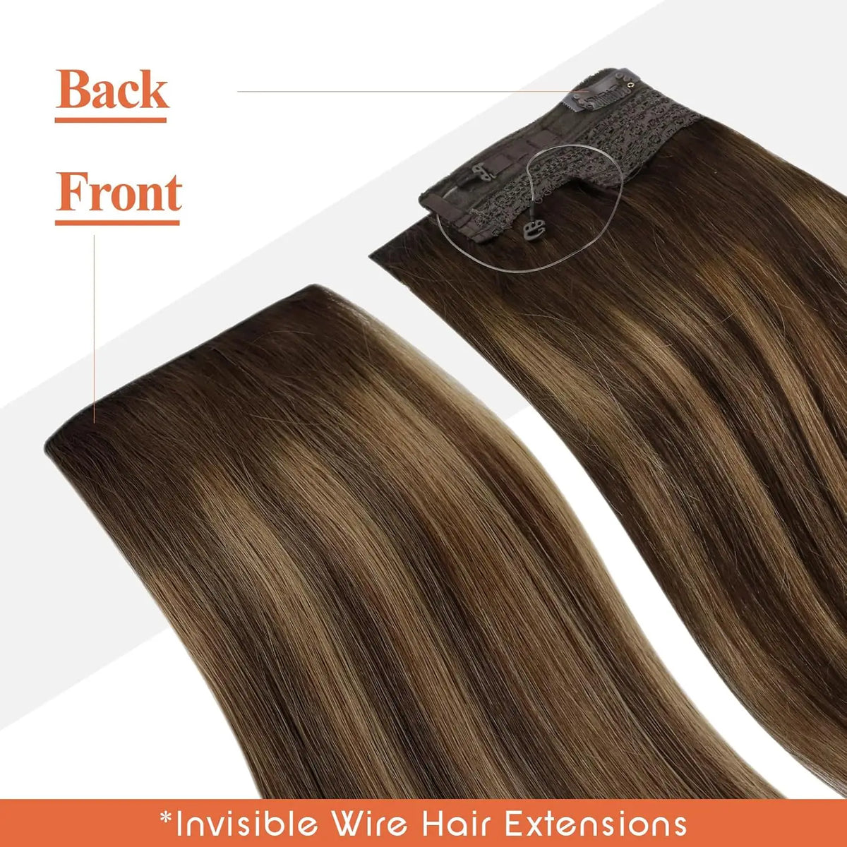 VeSunny Remy Hair One Piece Invisible Wire Extensions