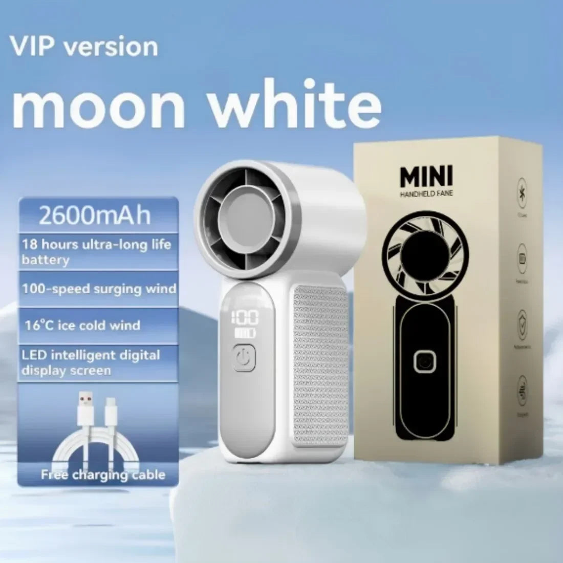 Mini Handheld Fan USB Rechargeable Plastic Outdoor Fan