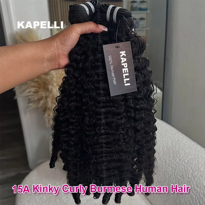 30 Inch 15A Burmese Curly Human Hair Bundles