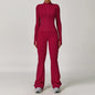 Yoga Suit Sports Set for Women Long Sleeve Athletic Wear