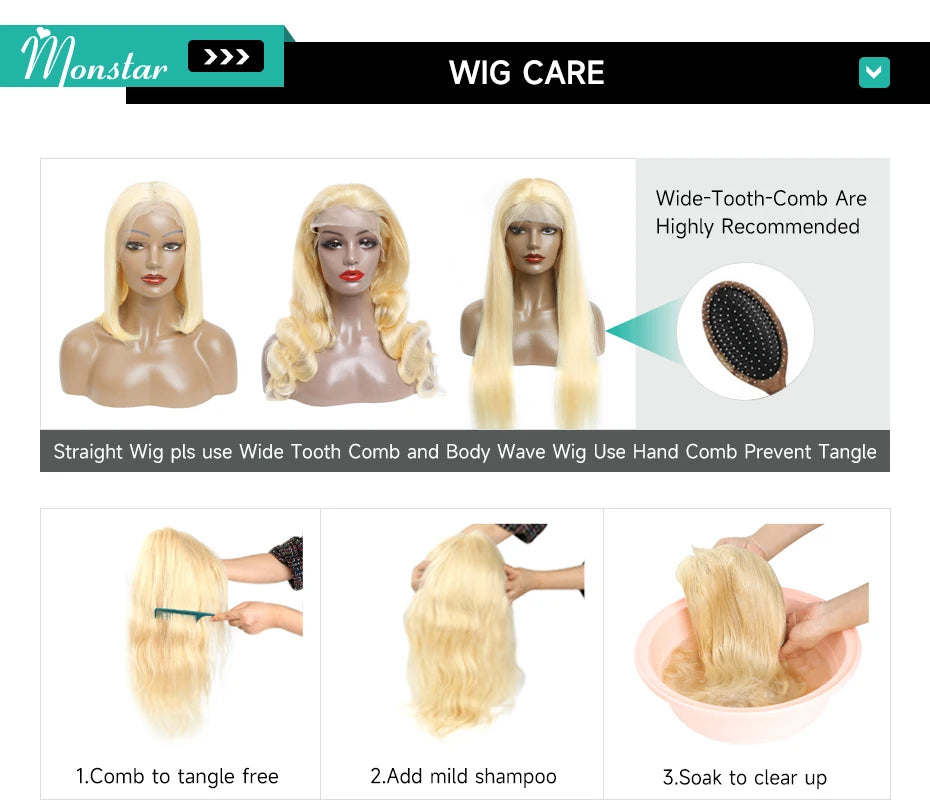 Honey Blonde Body Wave Lace Frontal Wig Brazilian Hair