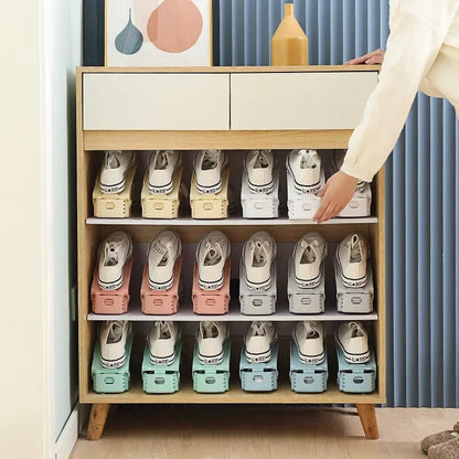 10 Pcs Adjustable Shoe Stacker Organizer Rack