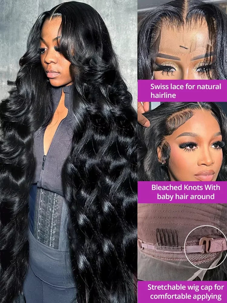Wet And Wavy Lace Frontal Wig Human Hair 40 Inch