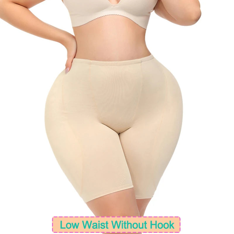 Women Seamless Butt Lifter Panties with Big Hip Pads