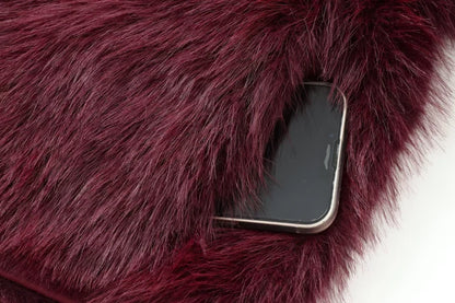 Women's Faux Fur Round Neck Short Jacket