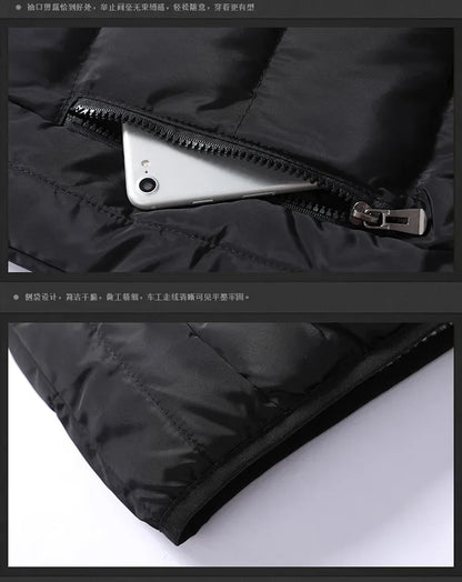 Men's Warm Embroidery Vest for Autumn and Winter