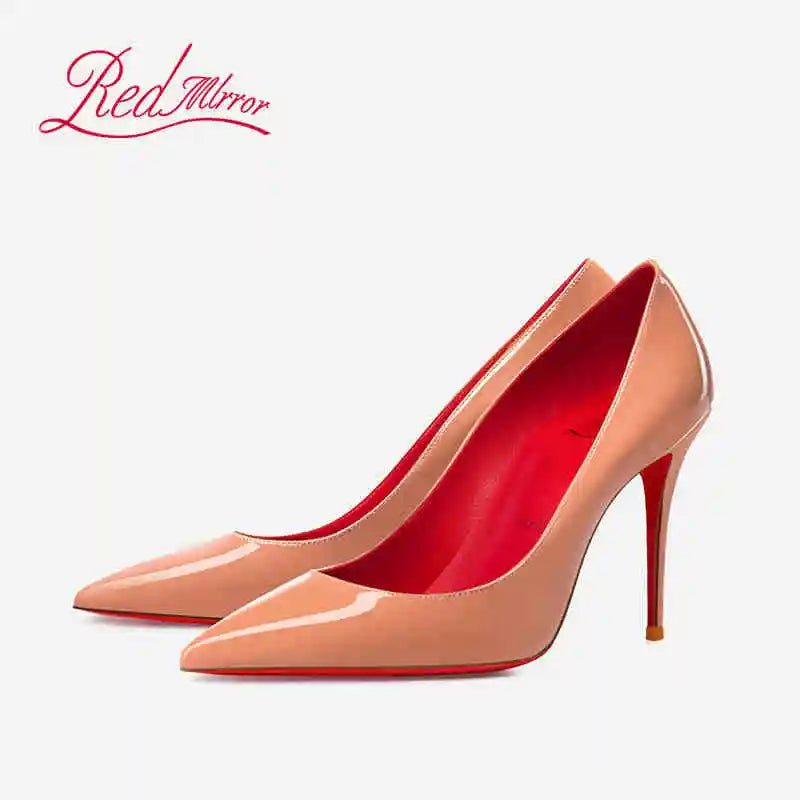 Elegant Black Patent Leather High Heel Pumps for Women