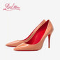 Elegant Black Patent Leather High Heel Pumps for Women