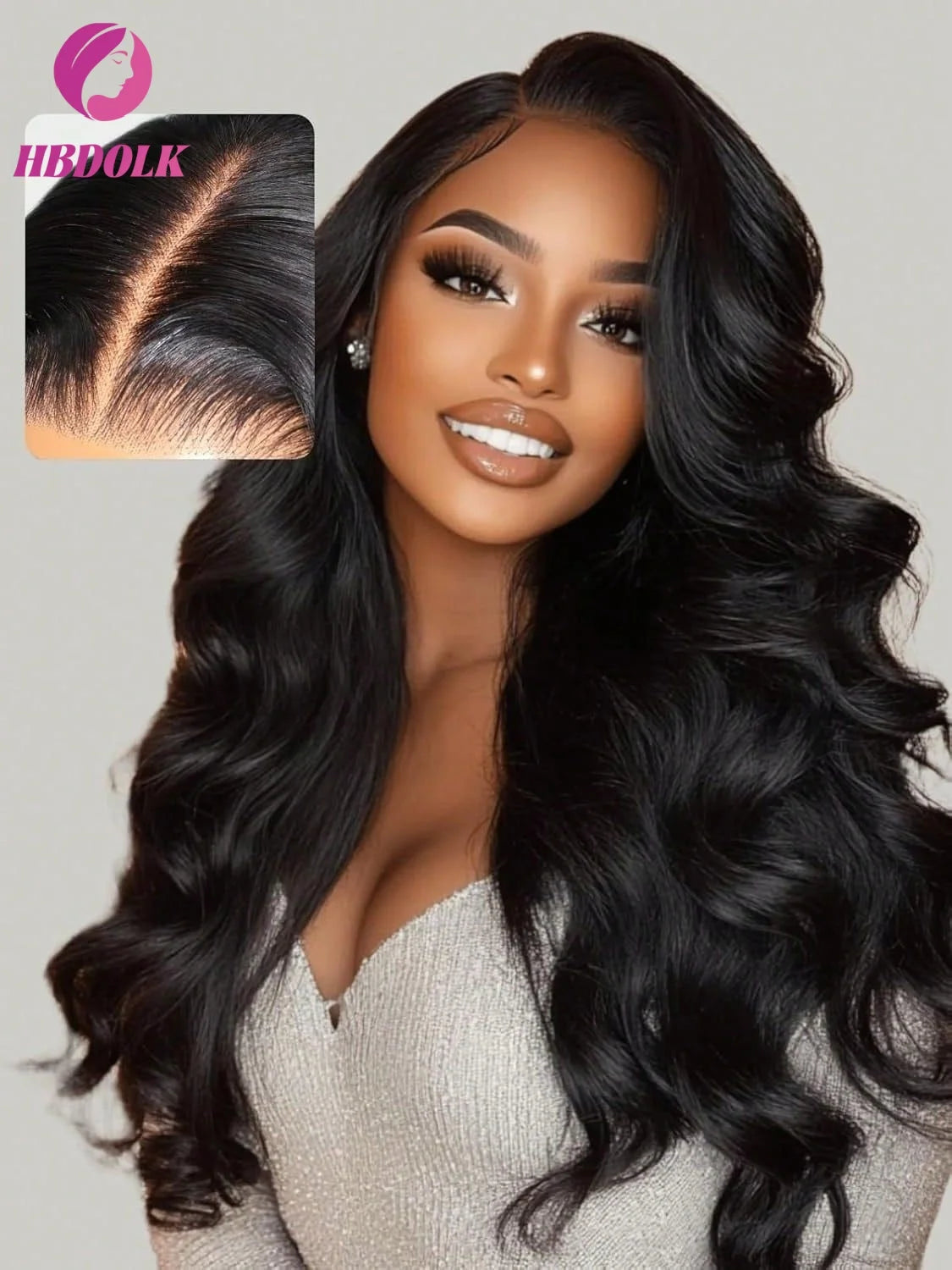 13x6 HD Lace Frontal Wig Human Hair Body Wave Natural Black