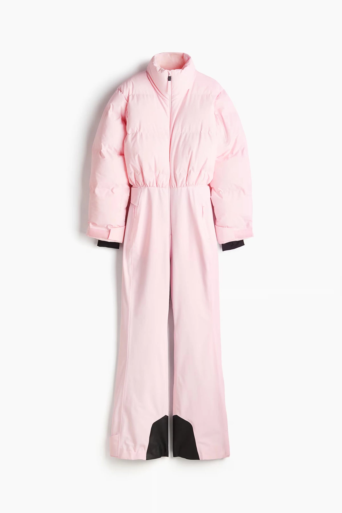 Faux Fur Hooded Women's Ski Jumpsuit with Zippers