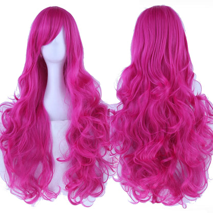 Soowee Curly Long Green Synthetic Hair Wig for Women