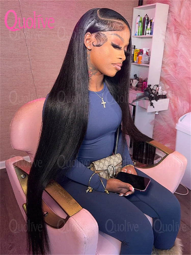 Bone Straight Human Hair Lace Front Wig 360