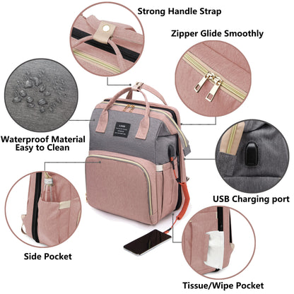 Mommy Bag Portable Folding Crib Backpack Large Capacity