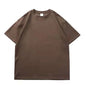 Black White Cotton T-Shirt Heavy-Duty Short Sleeves