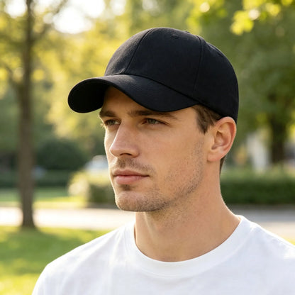 Solid Color Cotton Baseball Cap for Unisex Outdoor Use