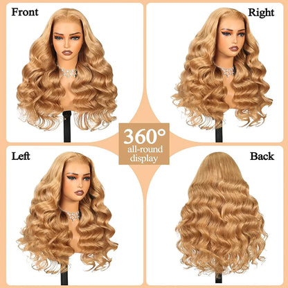 Ash Blonde Body Wave Lace Frontal Wig Human Hair