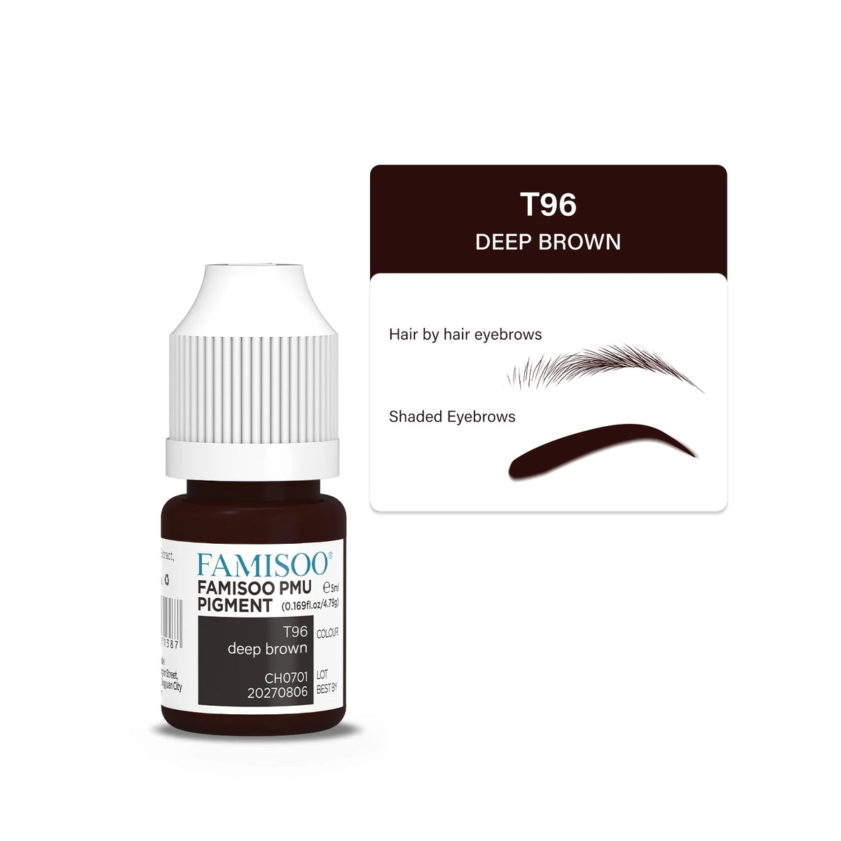 FAMISOO 5ML Permanent Makeup Pigment for Lips and Eyebrows