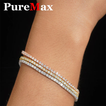 Moissanite Tennis Bracelet 925 Sterling Silver Unisex
