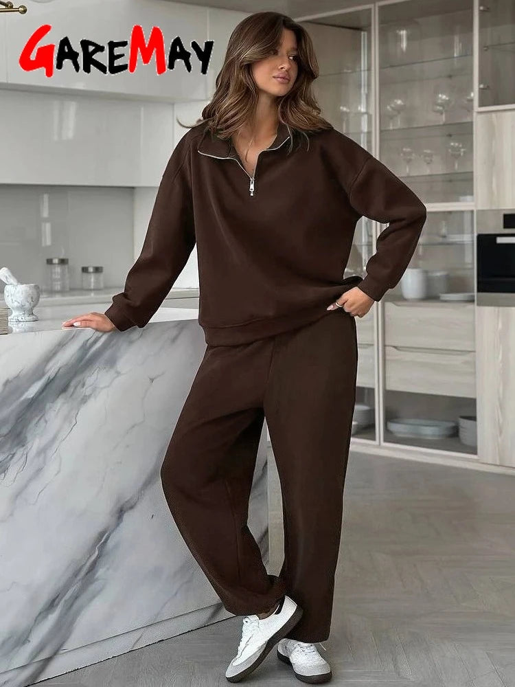 Cotton Pink Women's Tracksuit with Zipper