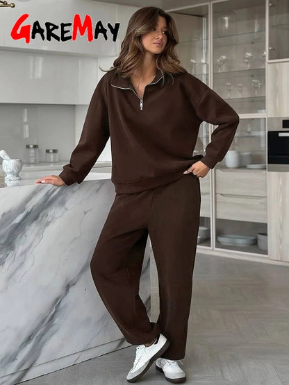 Cotton Pink Women's Tracksuit with Zipper
