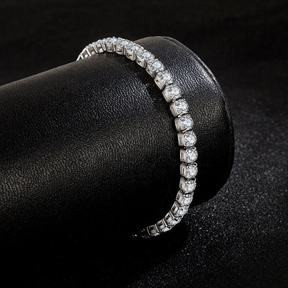S925 Sterling Silver Zirconia Tennis Ball Bracelet 4mm