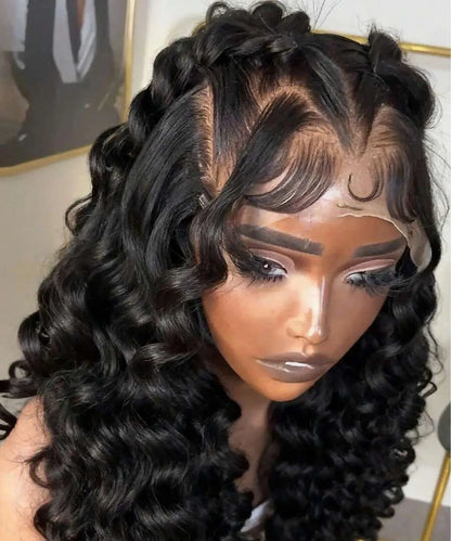 250% Density 40 Inch Loose Deep Wave Lace Front Wig