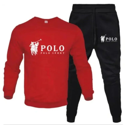 Men's Round-Neck Sweatshirt and Jogging Pants Set