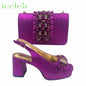 Orange Synthetic Fabric Women's High Heel Shoe and Bag Set