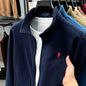 Men's Winter Thick Plush Jacket with Zipper and Pockets