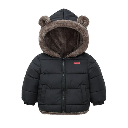 Thick Winter Jacket for Kids Hooded Cotton Outerwear