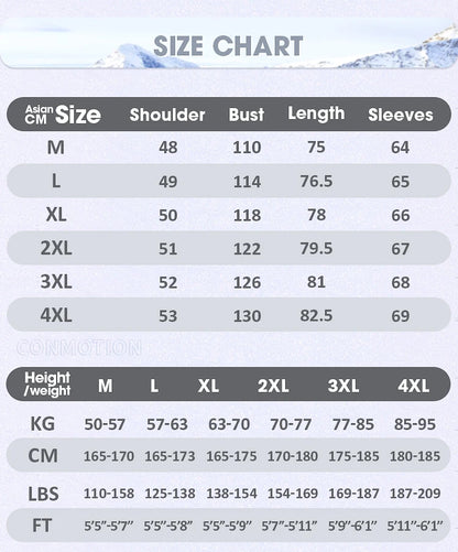 Men's White Duck Down Winter Jacket Hooded Parka