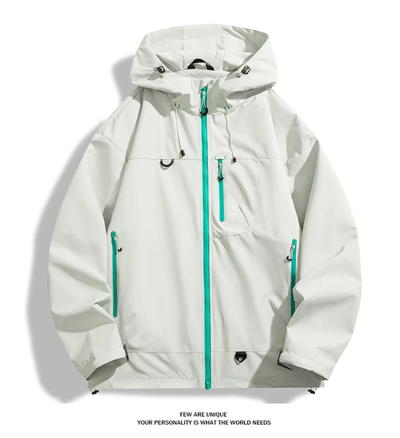 LNGXO Waterproof Windbreaker Jacket for Hiking and Camping