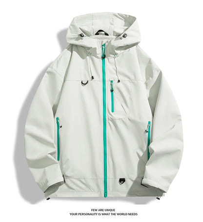 LNGXO Waterproof Windbreaker Jacket for Hiking and Camping