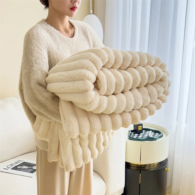 Soft Plush Coral Fleece Blanket for All Seasons