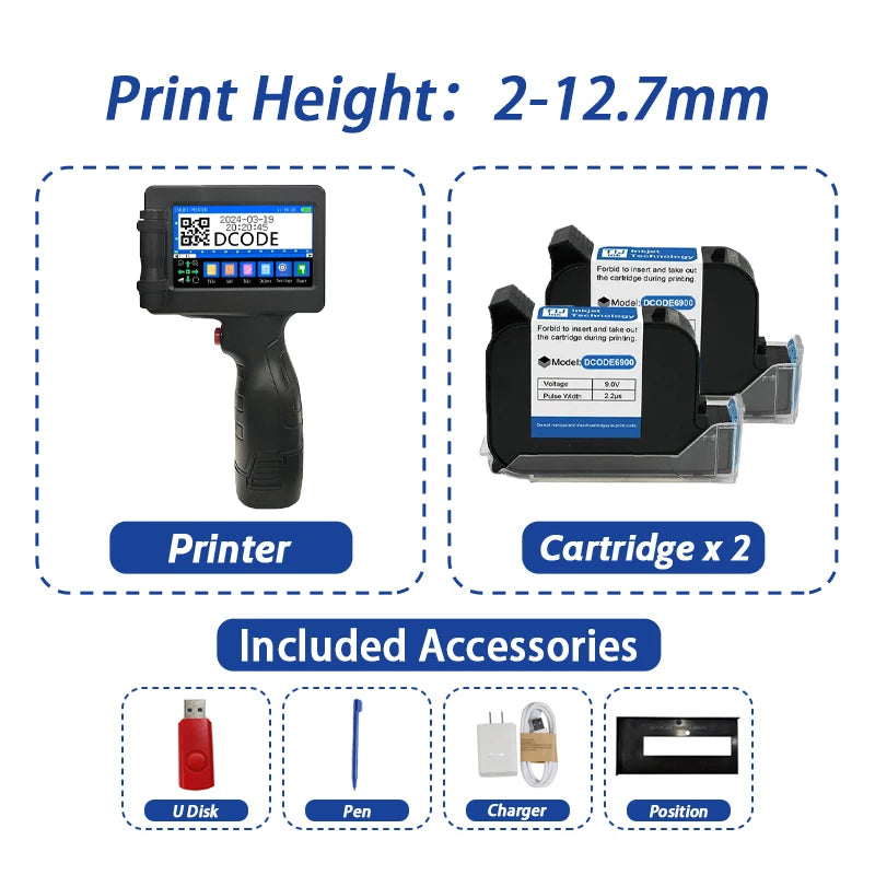 DCODE 1755PLUS Handheld Inkjet Printer