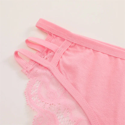3PC Set Women's Floral Lace Low Rise Briefs