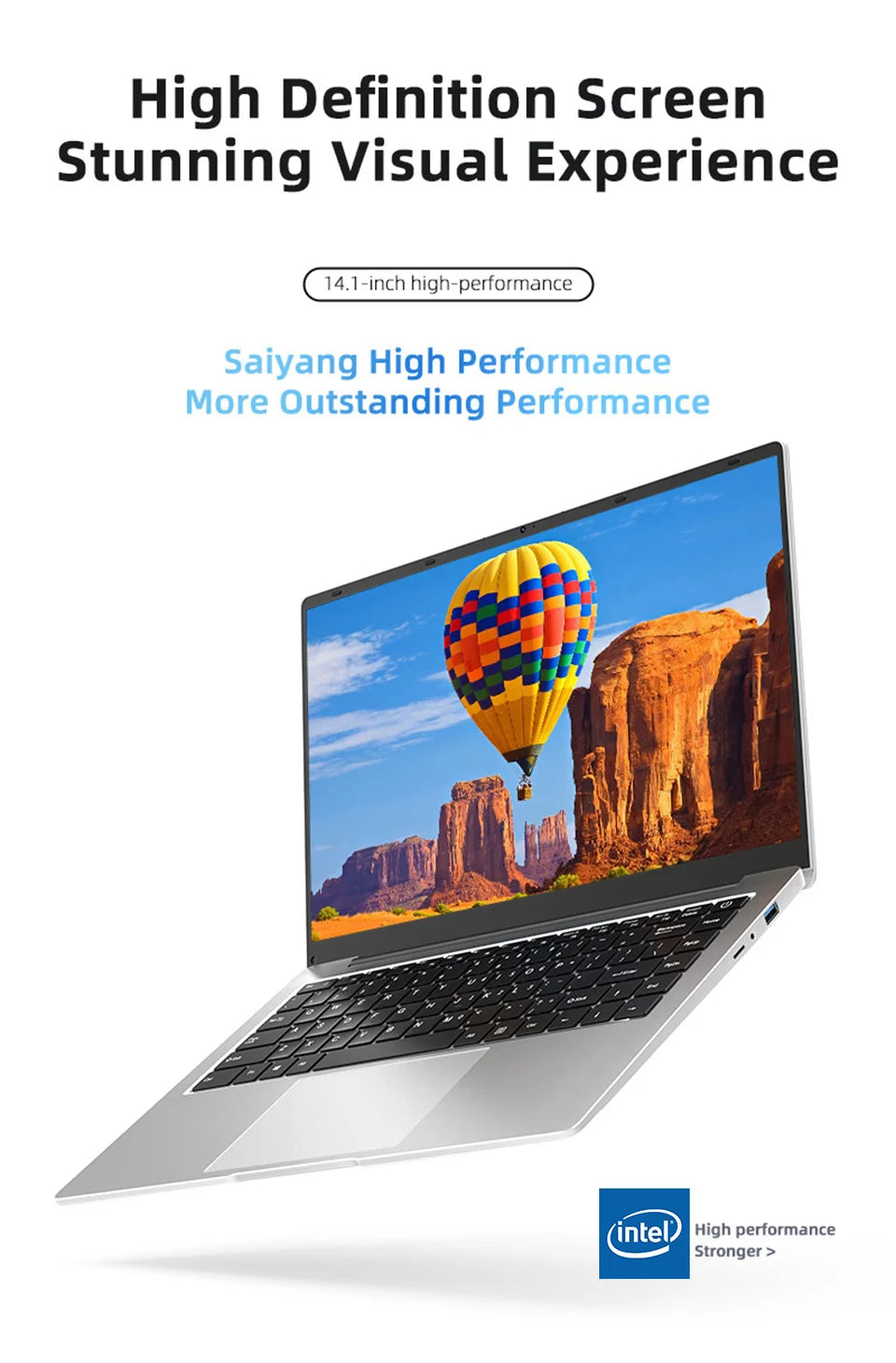 14.1 Inch Ultra Slim Laptop with Intel Atom A3950