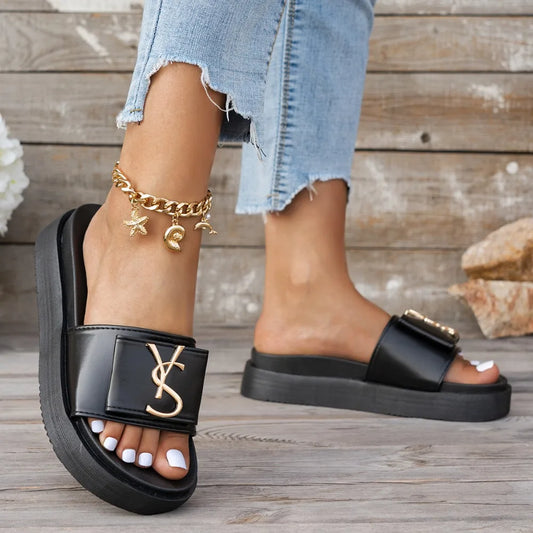 Women’s Platform Slides Casual Non-Slip Slippers