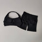 Peach High Waist Seamless Sports Bra and Shorts Set