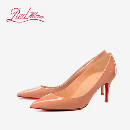 Black Patent Leather Pointed Toe High Heels