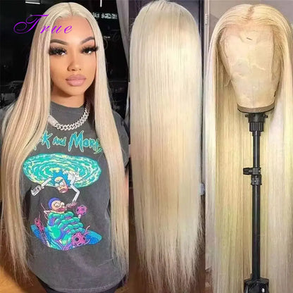 13x6 Lace Frontal Wig 613 Blonde Straight 30 Inch Human Hair