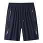 Men's Casual Running Shorts Black Gray Polyester