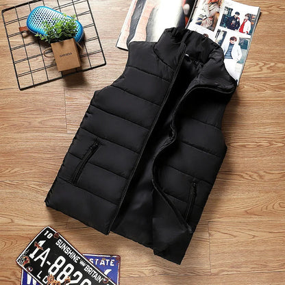 Men's Waterproof Sleeveless Vest Jacket for Winter