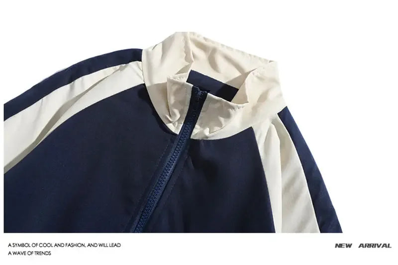 Men's Patchwork Color Block Varsity Jacket